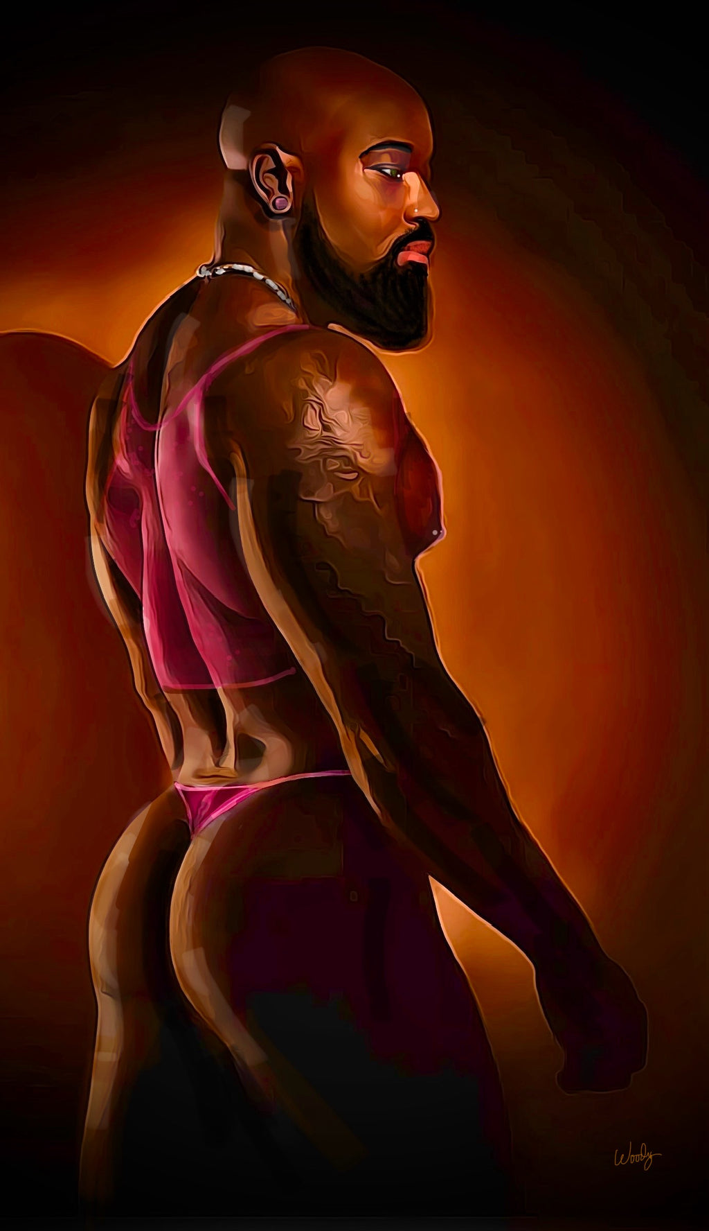 16”x30” Canvas Print,”Pretty in Pink”