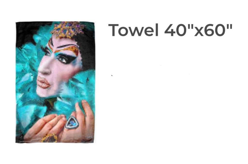 40/60 beach towel.  “sister Roma”