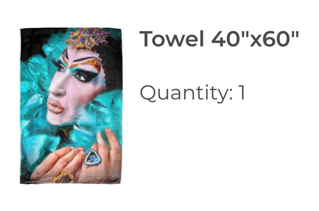 40/60 beach towel. “Sister Roma” order only