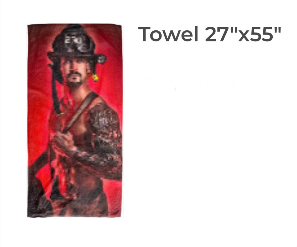 27/55 beach towel “firehose” online ordering