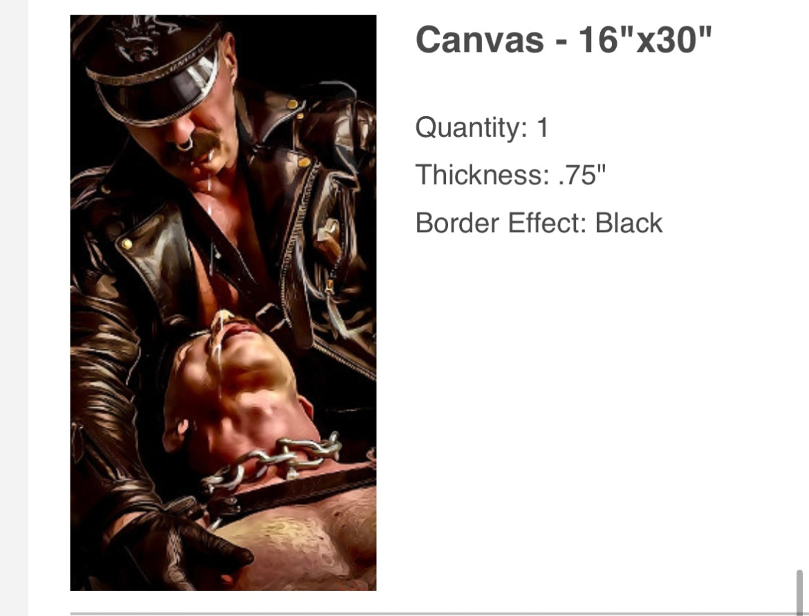 16”x 30” Canvas Print, “ Forcing Boy”