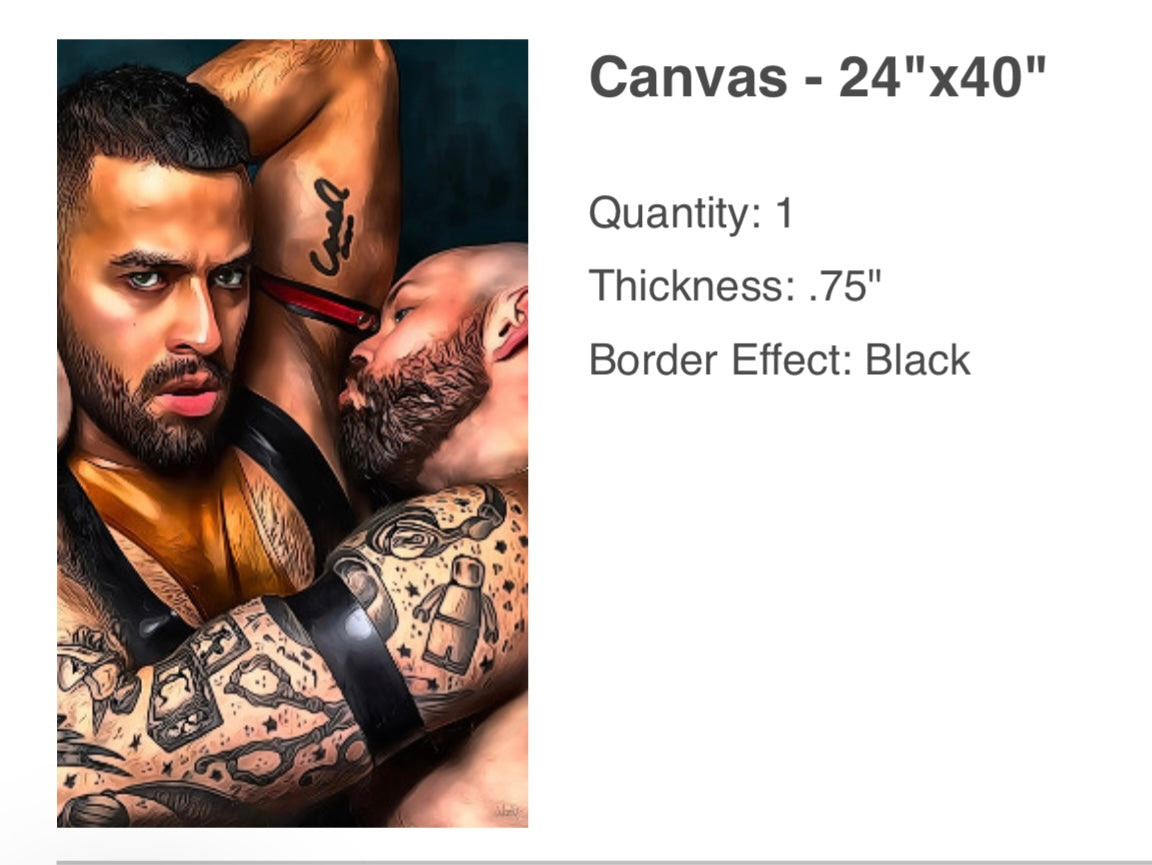 24”x 40” Canvas Print, “ Foreplay”