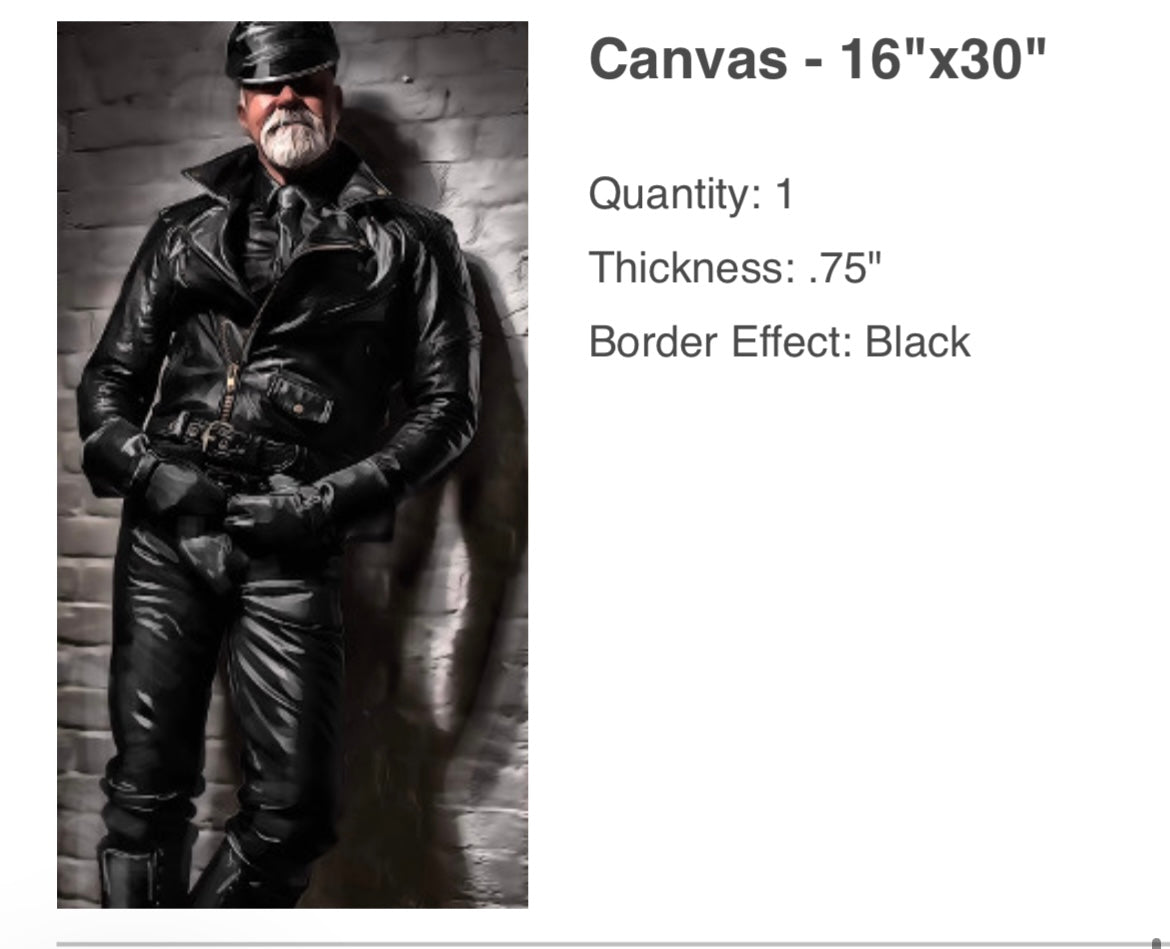 16” x 30” Canvas Print, “ Sir, Master”