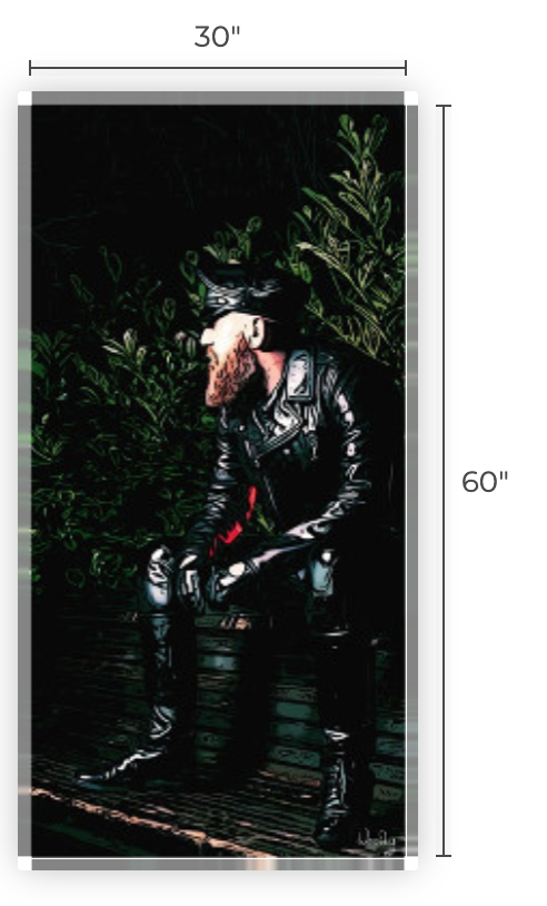 30"x 60" Canvas Print, "Parked"