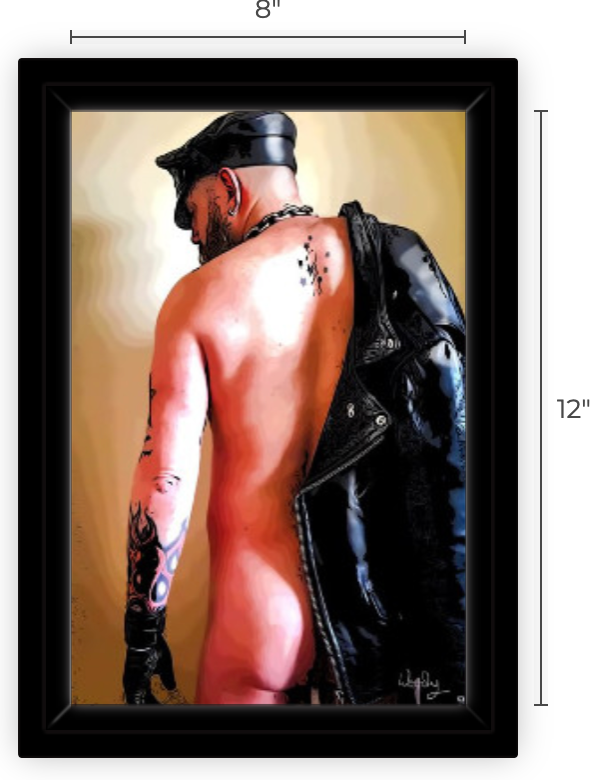 8"x 12" Canvas Print in Black Frame, " Half Back"