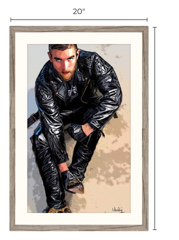 20"x 30" Framed Art, "Primed and Ready"