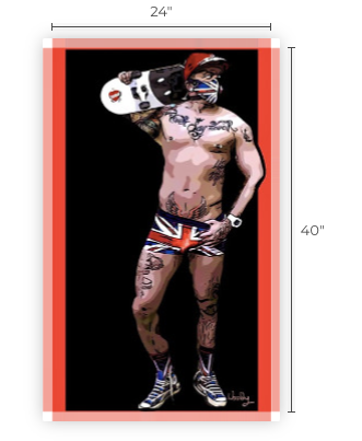 24" x 40" Canvas Print, "Skater Boi"