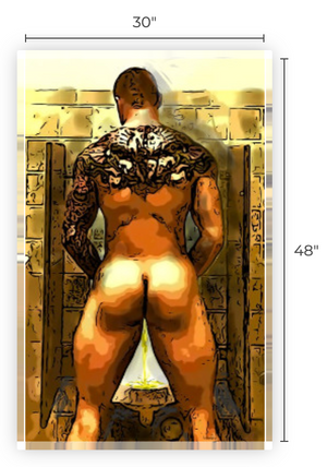 30" x 48" Canvas Print, "Urinal"