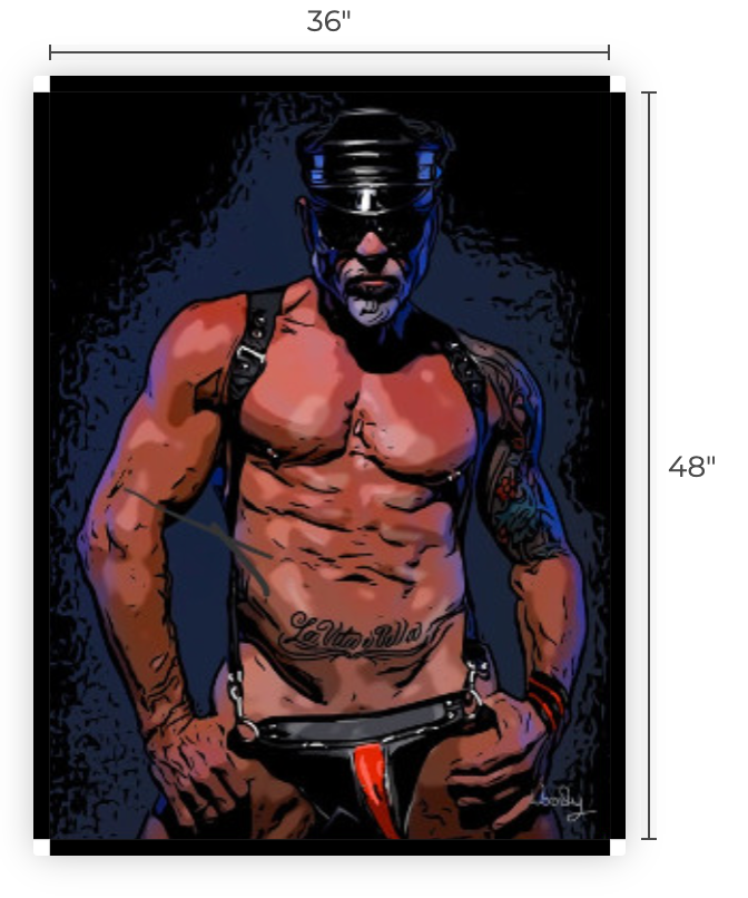 36" x 48" Canvas Print. "I Mean Business"