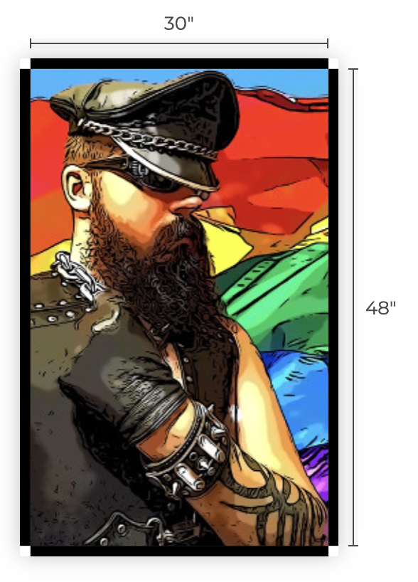 30" x 48" Canvas Print. "Kink Pride"
