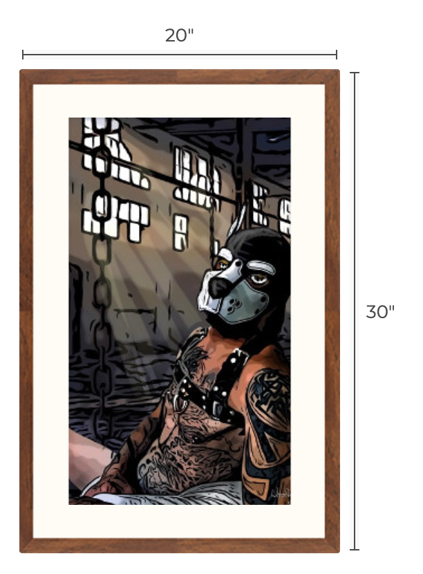 20" x 30" Framed Art, " Bruiser"