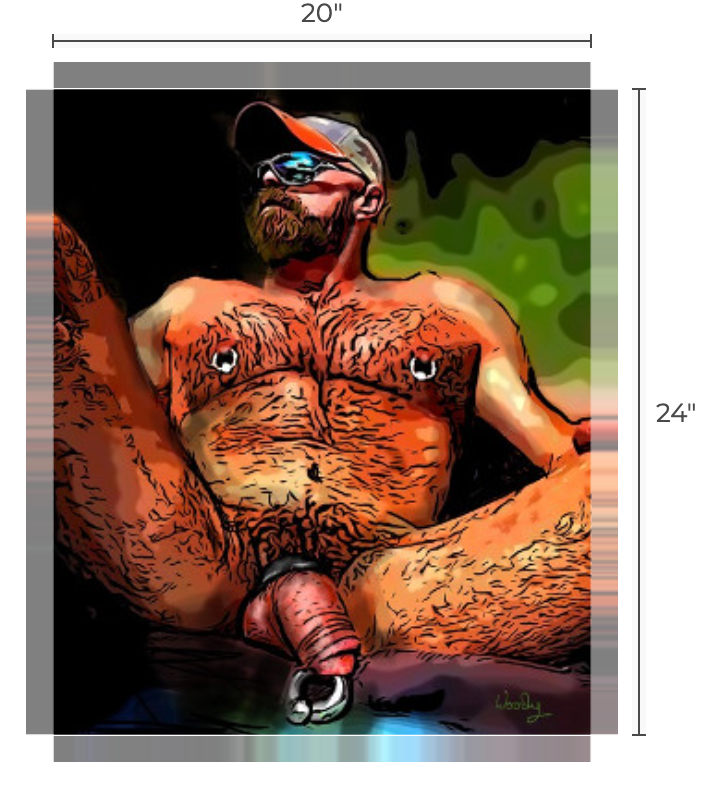 20"X 24" Canvas Print, "Hung"