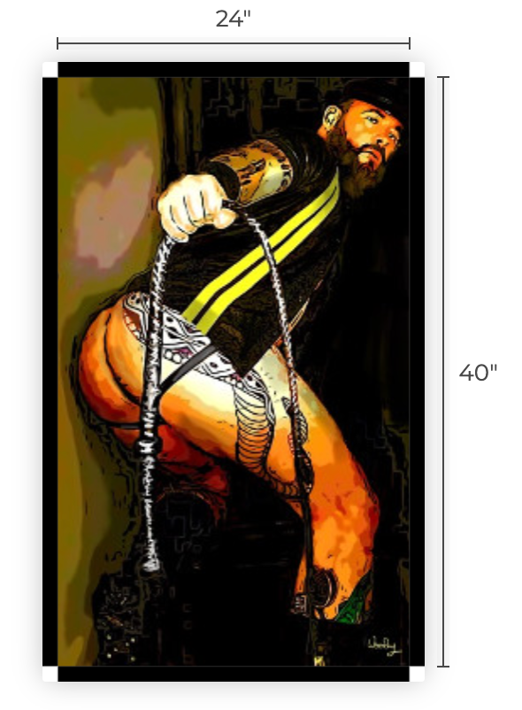 24" x 40" Canvas Print, " Not Going to Whip Itself"