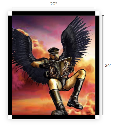 20" x 24"Canvas Print, "Oh Heavenly Master".SAN FRAN EAGLE EXCLUSIVE 5 Prints only