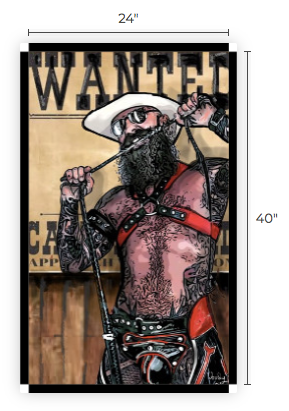 24" x 40" Canvas Print, " Wanted"