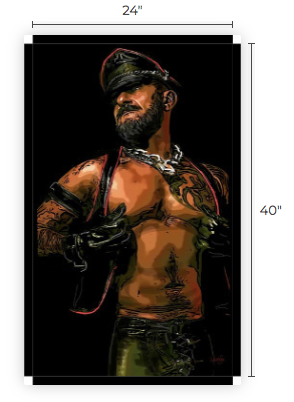 24" x 40" Canvas Print, "Sir's Lust".SAN FRAN EAGLE EXCLUSIVE 5 Prints only