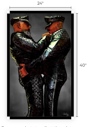 24'x40" Canvas Print, "French Men" SAN FRAN EAGLE EXCLUSIVE 5 Prints only