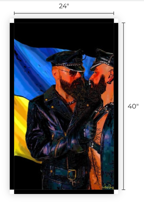 24' x40" Canvas Pride, "Ukraine Pride" UKRAINE