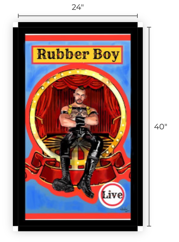 24"x 40" Canvas Print, "Rubber Boy"