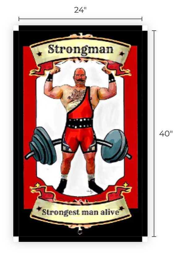 24" x 40"  Canvas Print, "Strong MAN"