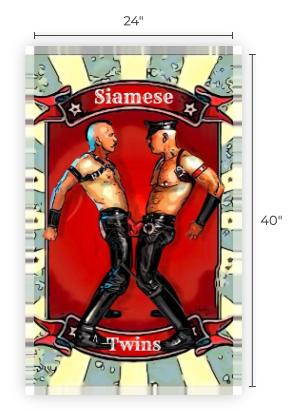 24" x 40" Canvas Print, "Siamese Twins"