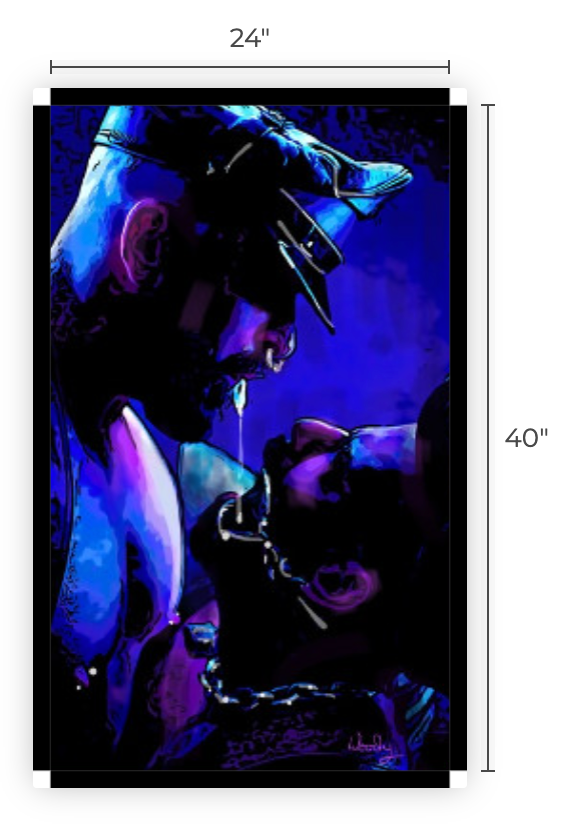 24" by 40" Canvas Print, "Feeding the Boy"