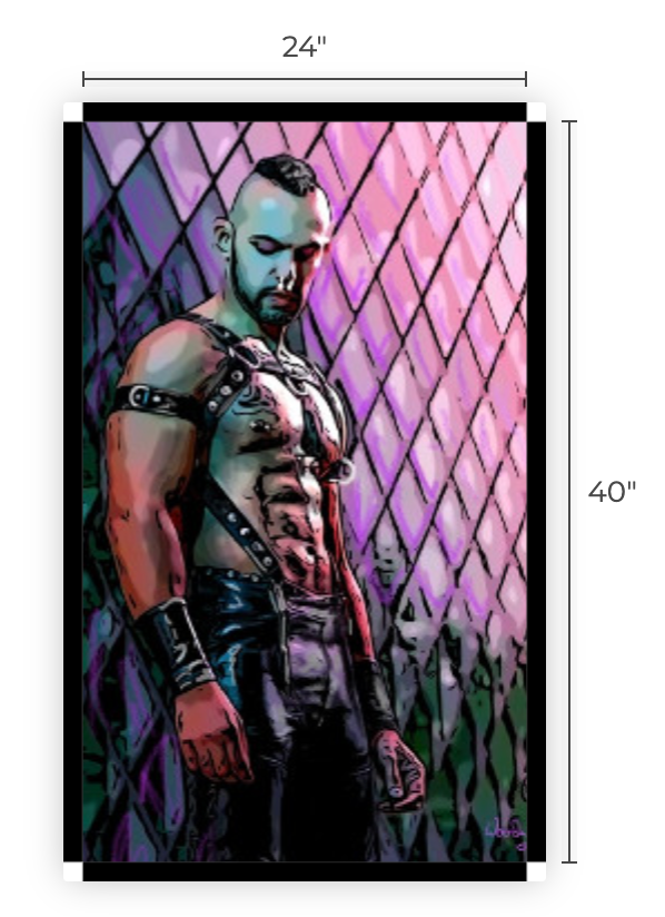 24"x 40" Canvas Print, "Color Purple"