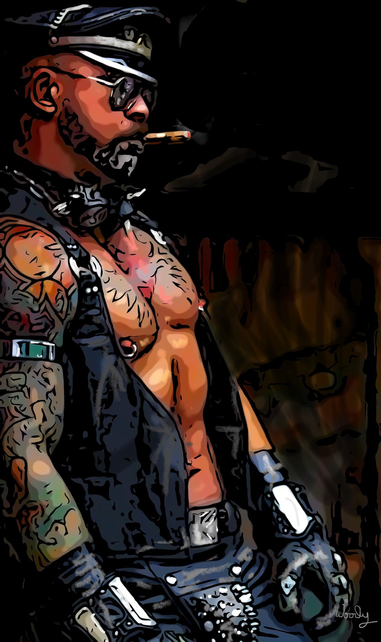 20" x 30" Framed Art, "Master"