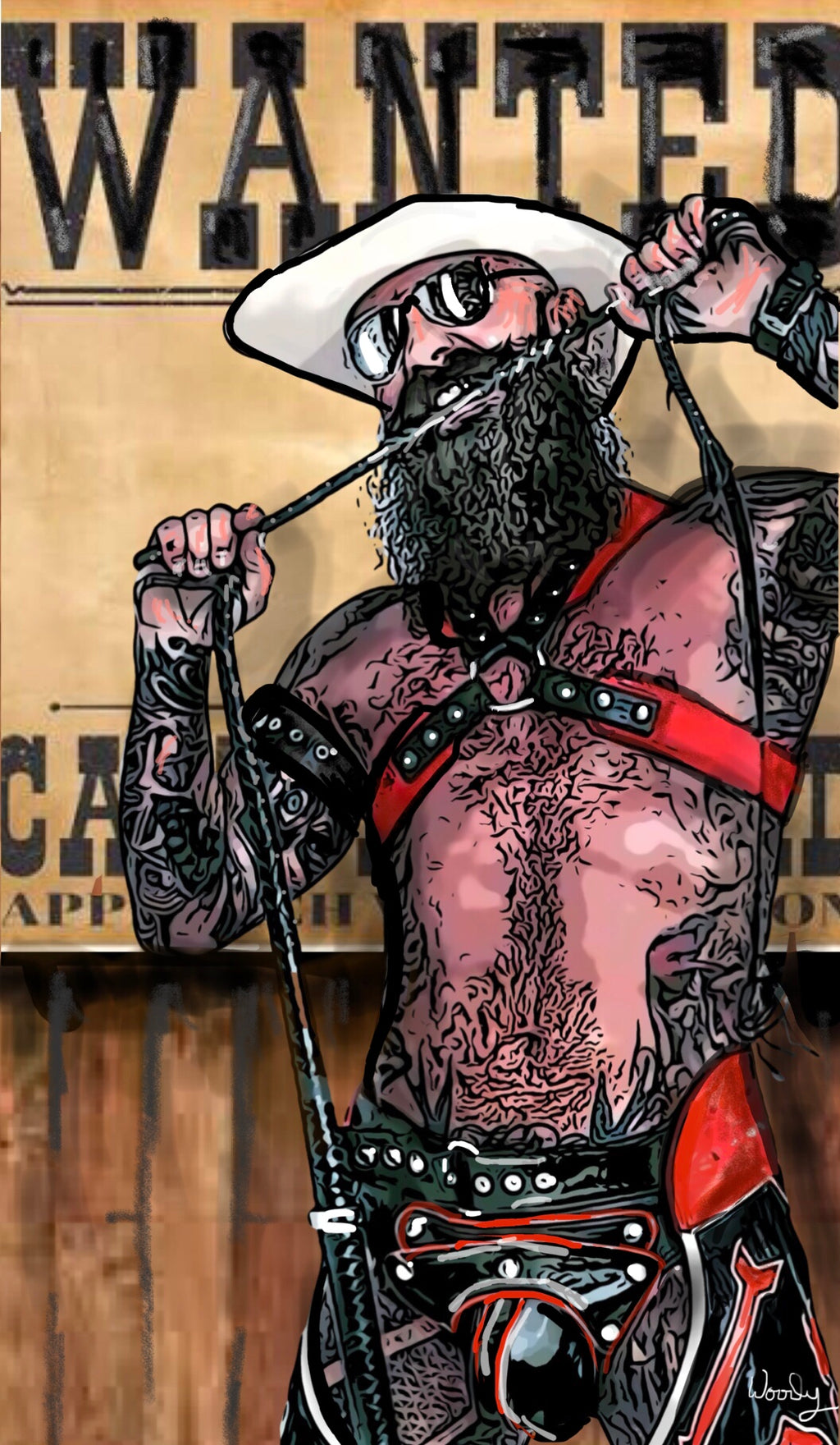 24" x 40" Canvas Print, " Wanted"
