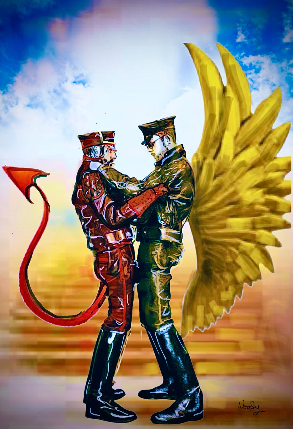 20" x 30"Canvas Print, "Good VS Evil"