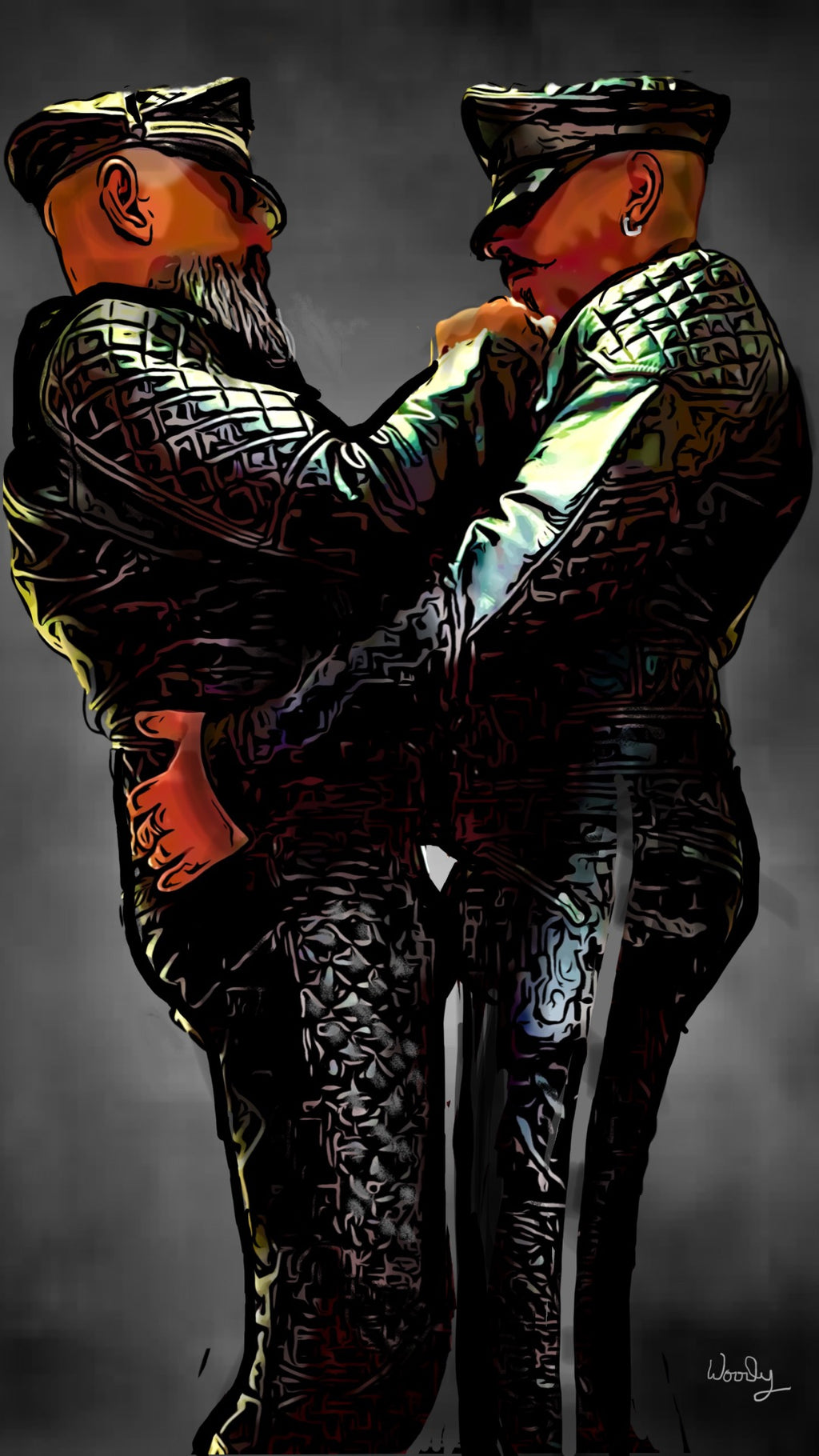 24'x40" Canvas Print, "French Men" SAN FRAN EAGLE EXCLUSIVE 5 Prints only